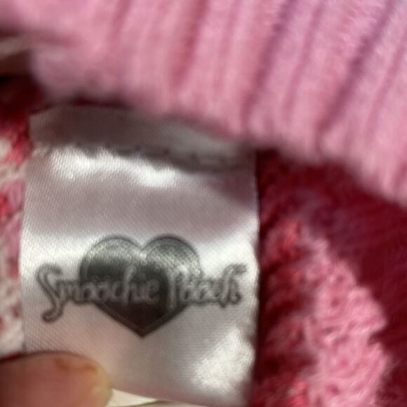 Pink WOOF Statement Fair Isle Knot Dog Sweater - Picture 7 of 9